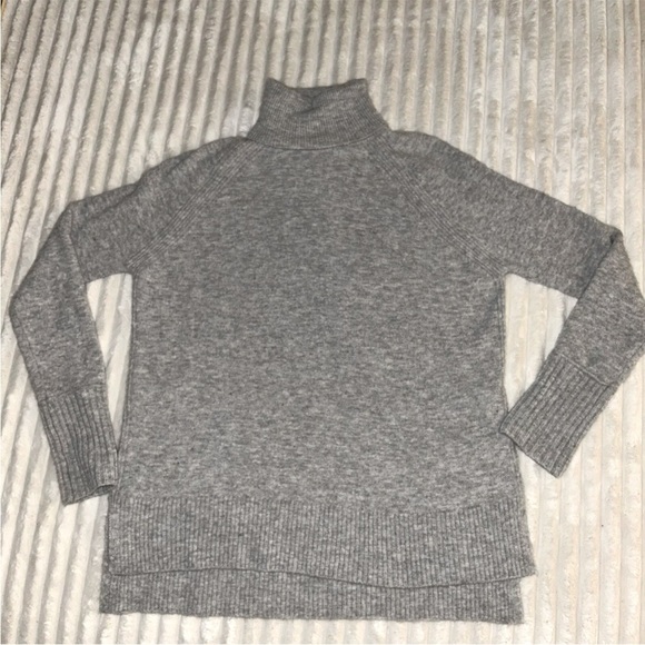 J. Crew merino wool alpaca roll neck gray sweater Sz XXS - Picture 1 of 7